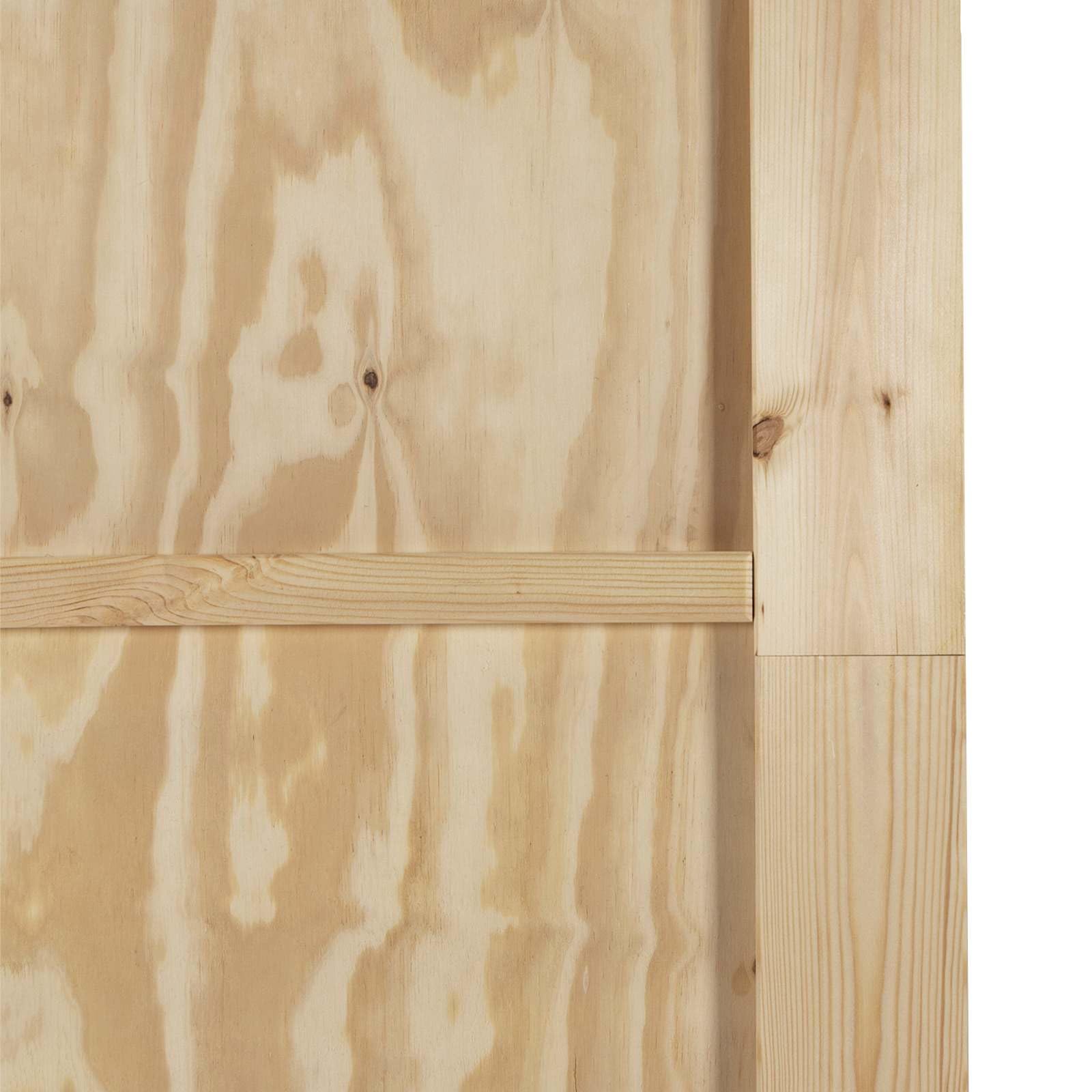 Puerta corredera ORKDAL pino macizo natural 73,5 x 211 cm Set | Puerta de madera de ahorro de espacio para dormitorio y sala de estar con sistema deslizante silencioso de acero resistente.