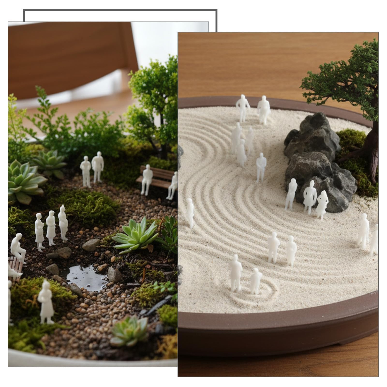 Indusoire 50PCS Miniature Human Figures, Miniature Figures Assortment, 50 Piece Miniature Models 3