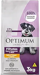 Ração Optimum para Cães Filhotes Raças Pequenas e Minis Sabor Frango e Arroz 3kg