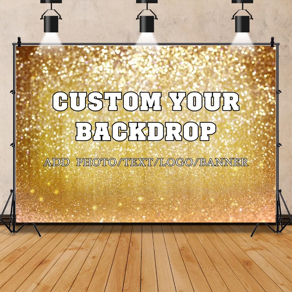 Leowefowa 10x8ft Custom Backdrop for Photography Personalized Photo Logo Text Photo Background Backdrop Customized Vinyl Studio Photo Props for