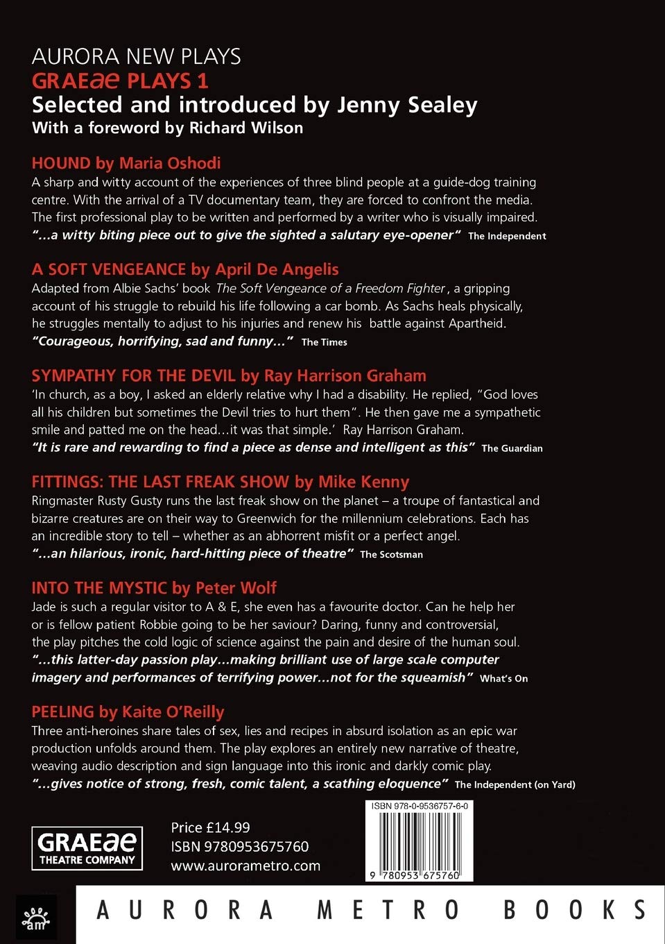Graeae Plays 1: New Plays Redefining Disability (Aurora New Plays)