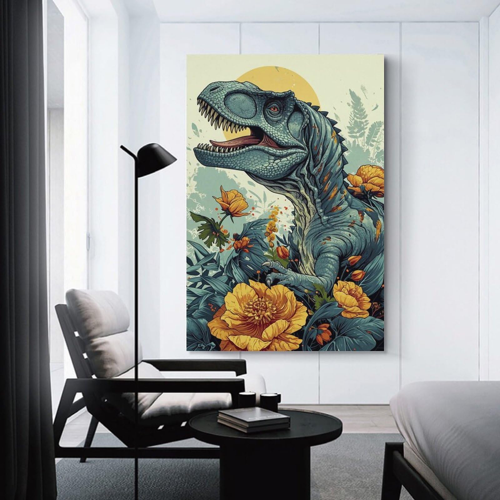 Amazon.co.jp: 絵画 雄大なティラノサウルスインテリア 絵画 奇妙な