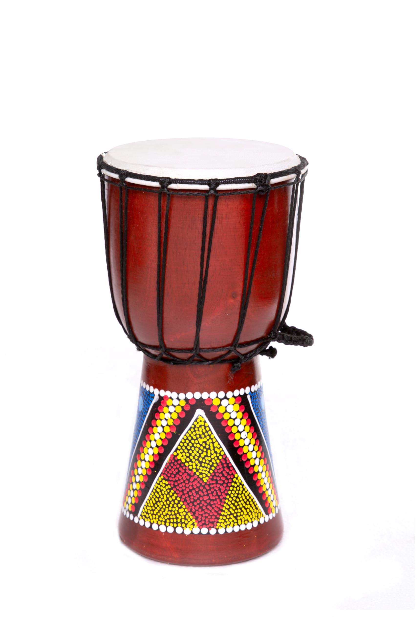 Djembe Bunt Bemalt 60 modeli 30 cm bęben dla dzieci + instrukcje, 30 cm Djembe Bunt Bemalt