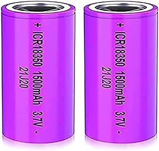 Aa Batteries 2 Pack 3.7V 15A 1500mAh 18350 Flat Top Battery Pack Rechargeable Li-ion Battery