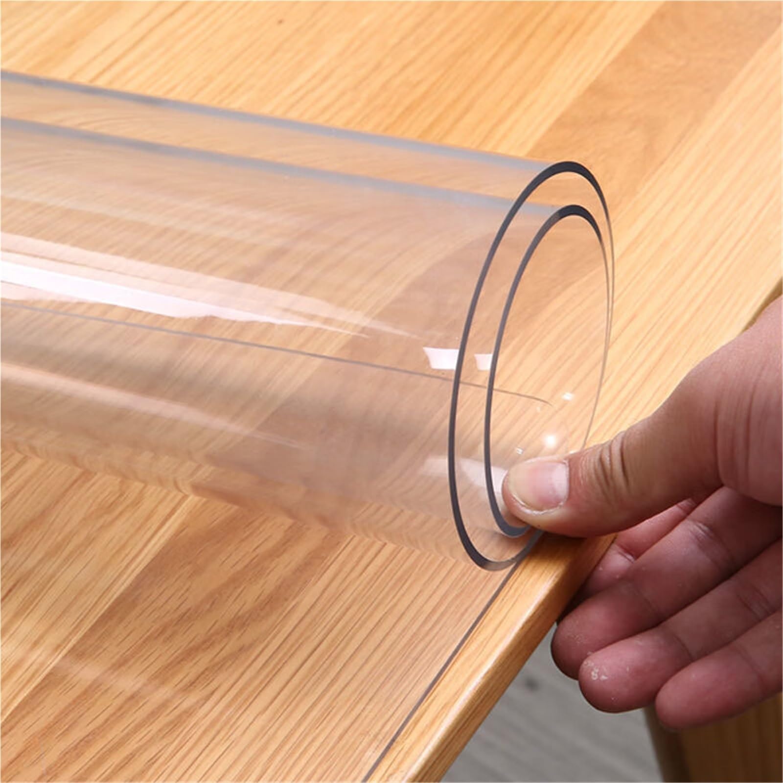 Tappetino da Scrivania in PVC Trasparente, Antiscivolo, Spessore 2mm, Sottomano da Scrivania Antiscivolo, Protezione per Scrivania per Ufficio, Casa, Scuola(Glassato,70 cm × 90 cm（ 28'' x 35'' ）)