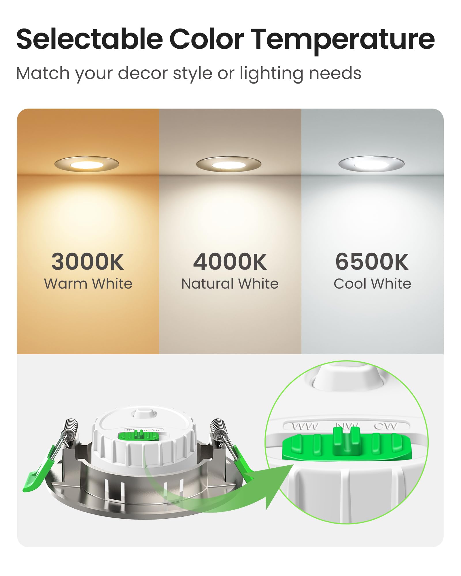 Lamptıme 230415 12W Sıva Altı Alüminiyum Backlight Led Downlight 4000K - Özden E