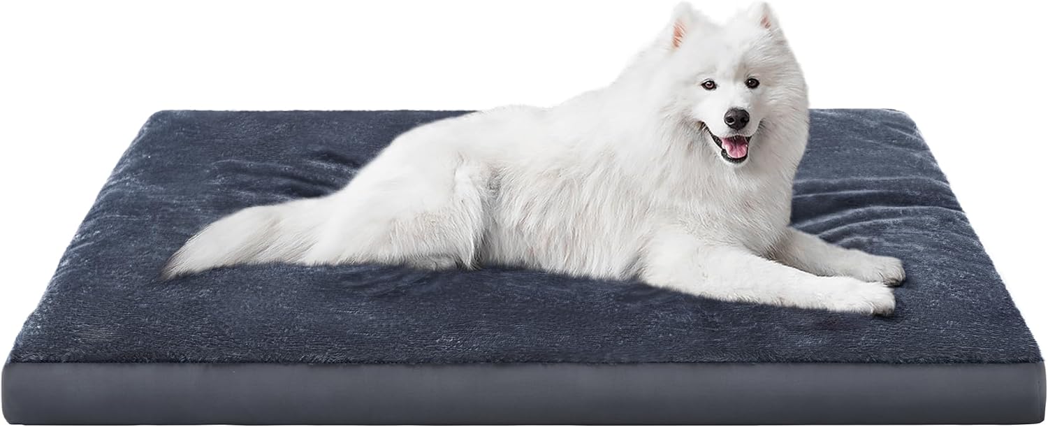 YOJOGEE Orthopedic Medium Dog Beds, Washable Dog Bed with Waterproof Removable Cover, Dog Mattress for Dog Crate, Anti-Slip Dog Bed Flat Dog Bed Medium Small Dark Grey 51x76x7.6cm YOJOGEE Orthopedic Medium Dog Beds, Washable Dog Bed with Waterproof Removable Cover, Dog Mattress for Dog Crate, Anti-Slip Dog Bed Flat Dog Bed Medium Small Dark Grey 51x76x7.6cm