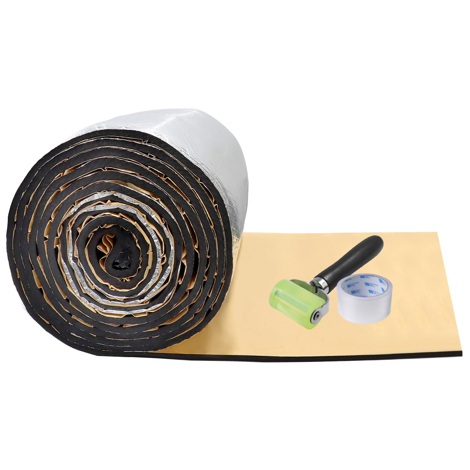 Buyuneed 590 Mil 75sqft Automotive Heat Resistant Sound Deadening Mat 15MM Thick Foam Reduce Noise Car Insulation Material (5/8 inch -275" Lx40 W)