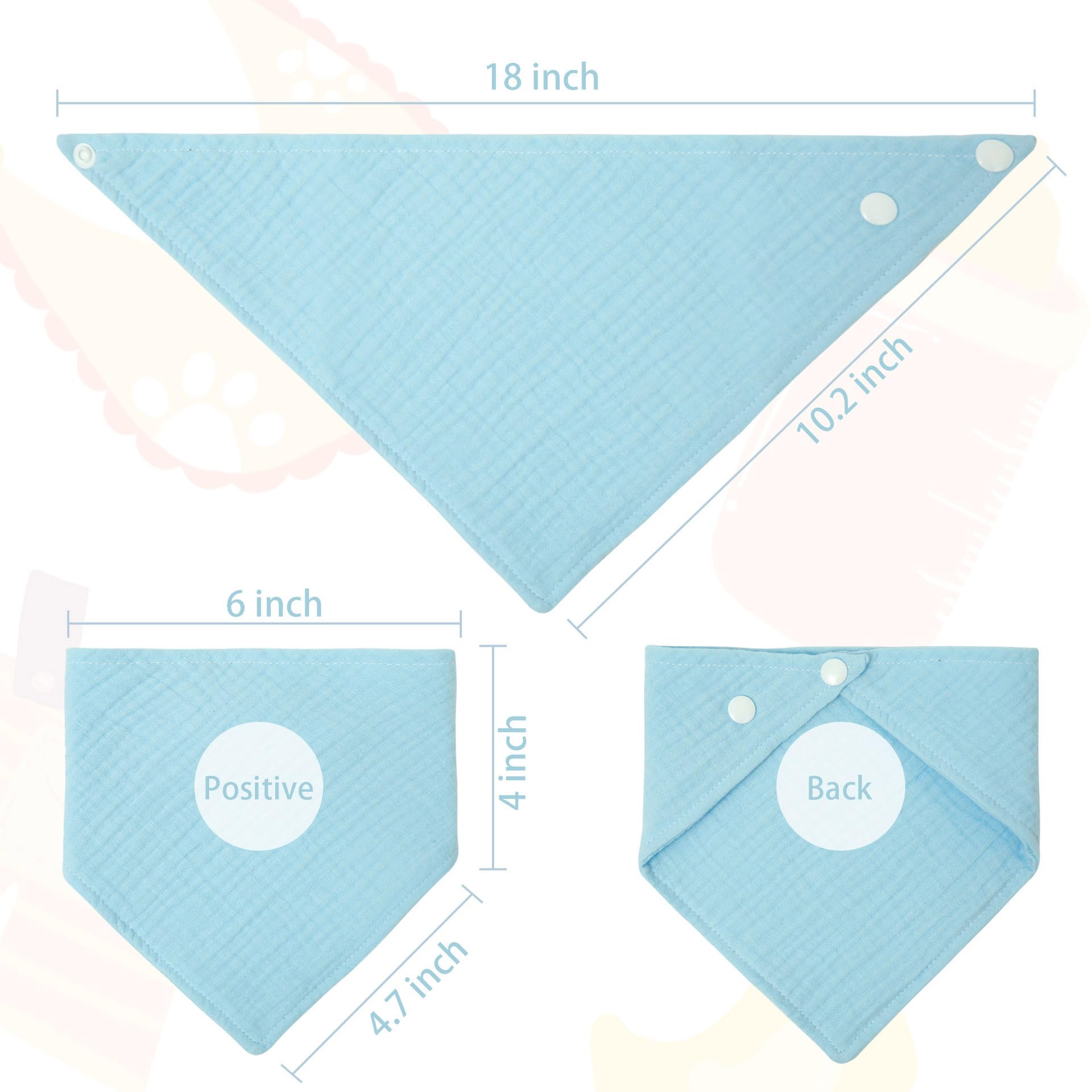 SLOSH Bavoirs Bébé Naissance Bebe Nouveau Né Bandana Coton Doux Absorbant Respirent les nourrissons Unisex Garçons Filles