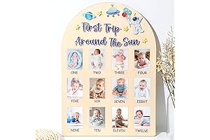 Personalized My First Year Board - 1st Birthday Wood Sign Decoration