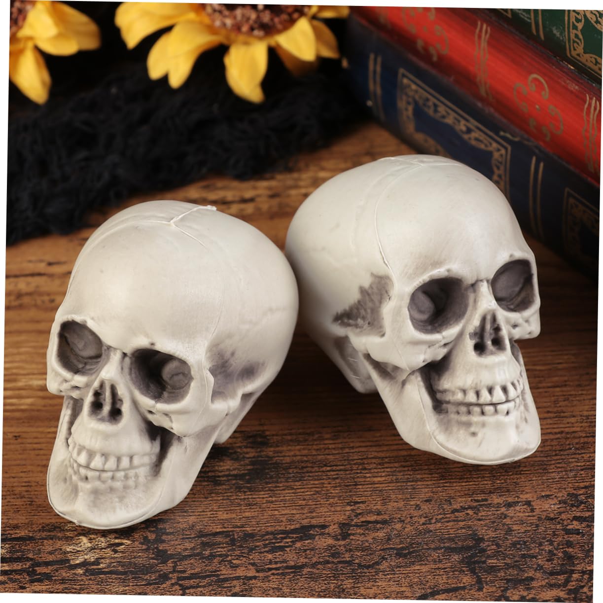 Toyvian 3 Juegos De Decoración De Calaveras Halloween De Plástico con Forma De Calavera Decoración del Hogar Niños Y Niñas 6 Piezas X 3