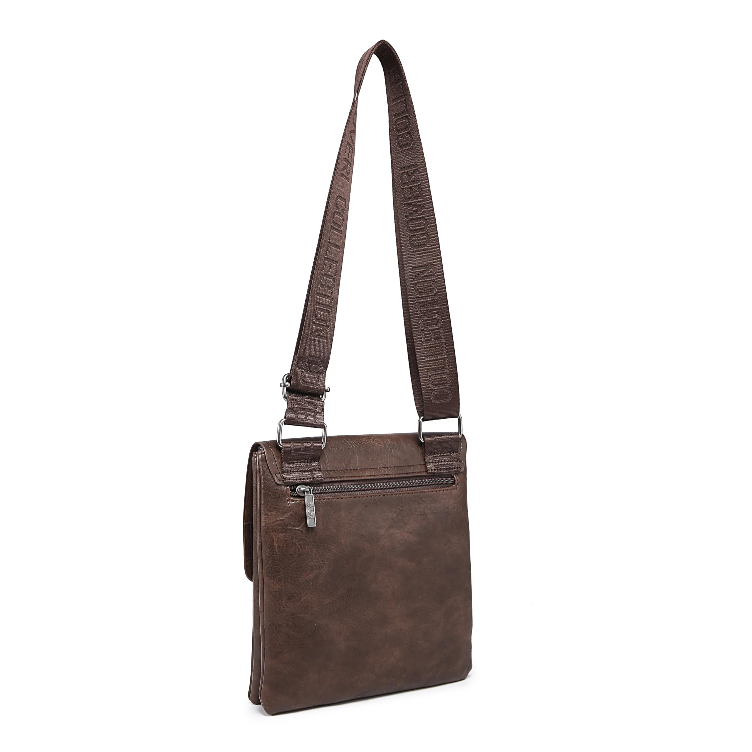Coveri Collection Borsello con Pattina Uomo in Pelle Sintetica, Doppio Scomparto, Dimensioni 25x22x6 cm, Tracolla Personalizzata, ART.CC 5070-11