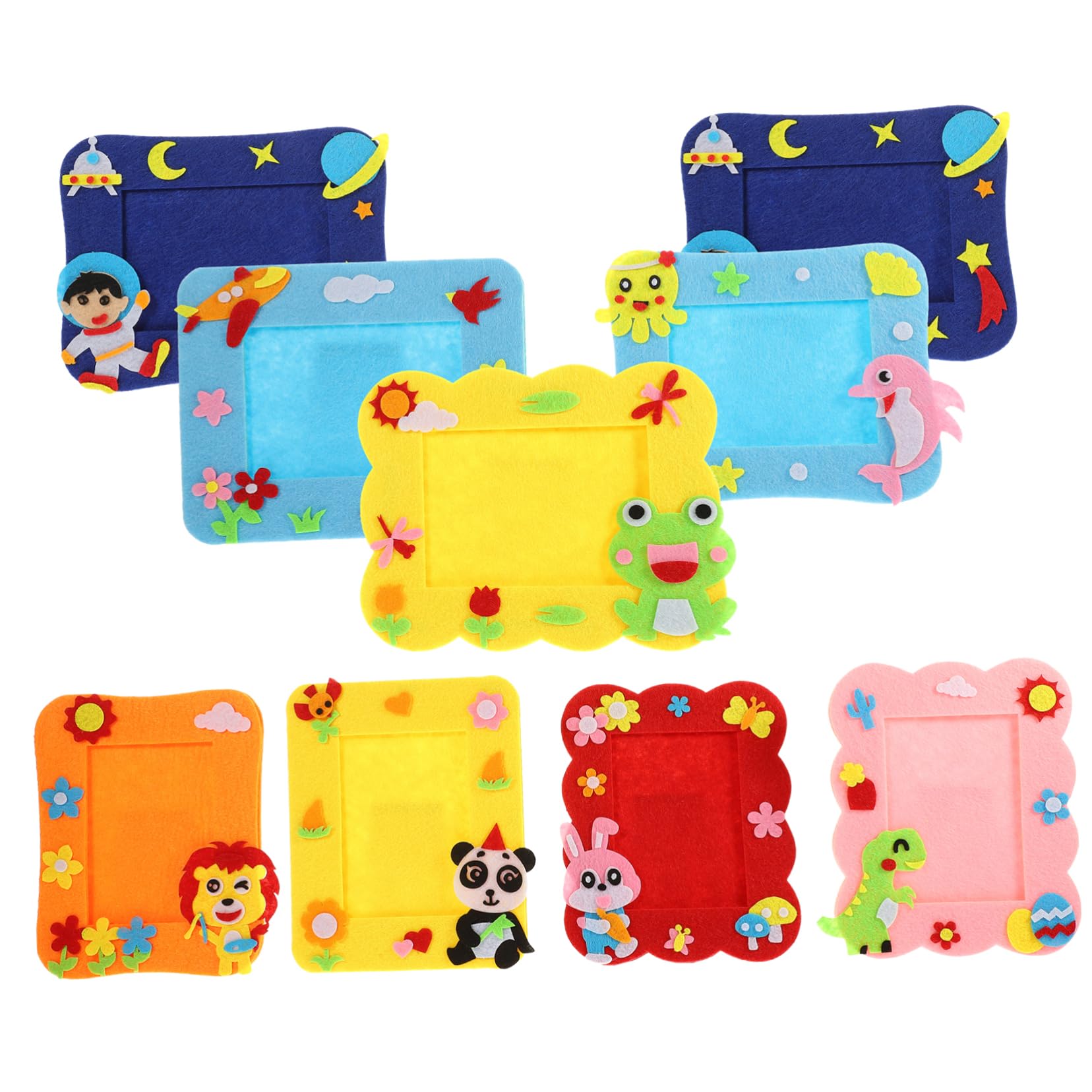 PRETYZOOM Diy Craft Picture Frame Kit 12pcs Stable Photo Frames for Boys and Girls Desktop Decorative Photo Display