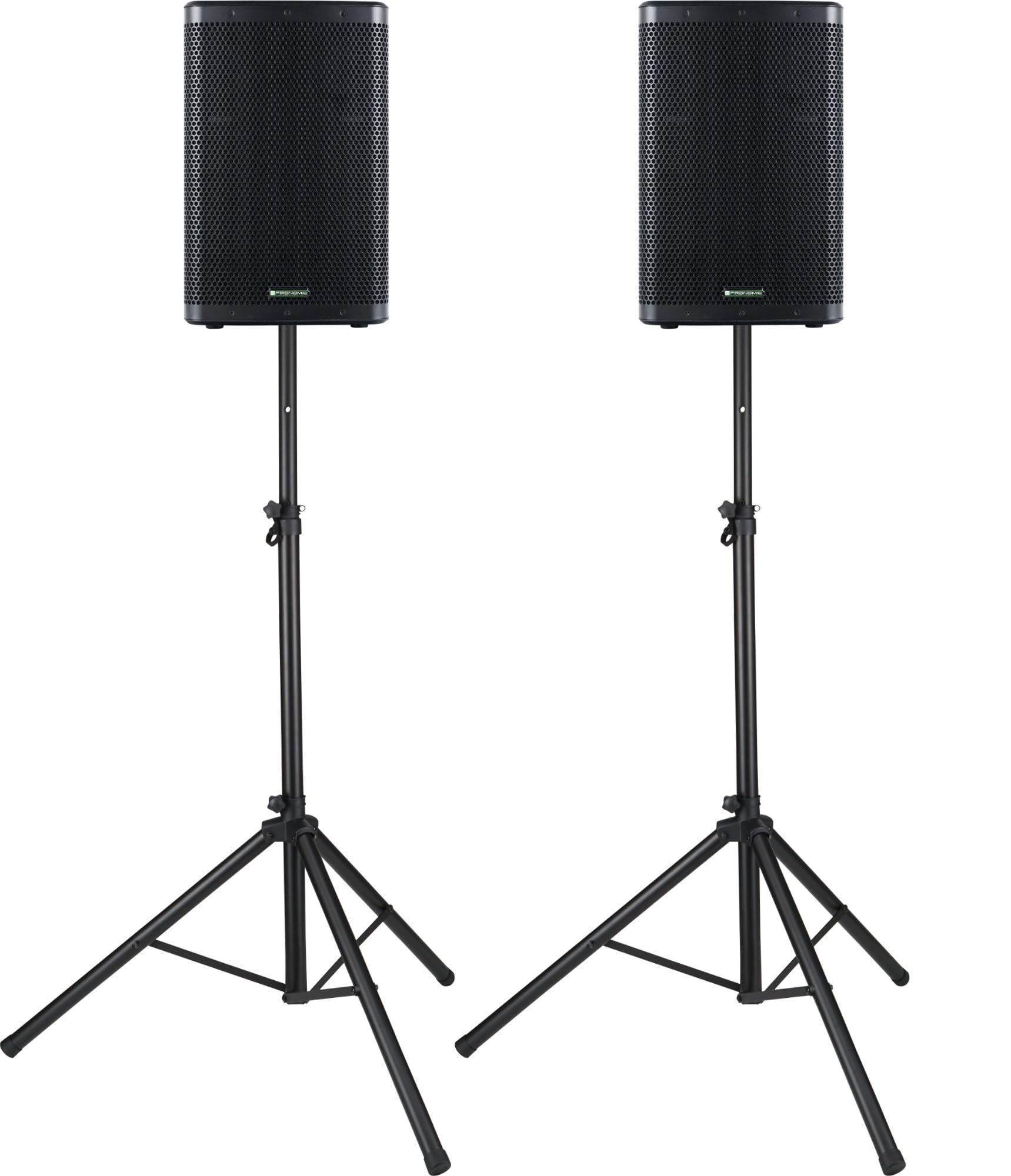 Pronomic C-212 MA Caja Activa 12" 2000 Vatios Set con Soportes, Altavoces | Tipo: 2 vías Bi-Amp, Respuesta de frecuencia: 60 Hz - 20 kHz, Sensibilidad (1m/1W): 93 dB, Impedancia: 4 ohmios, Tweeter: 1