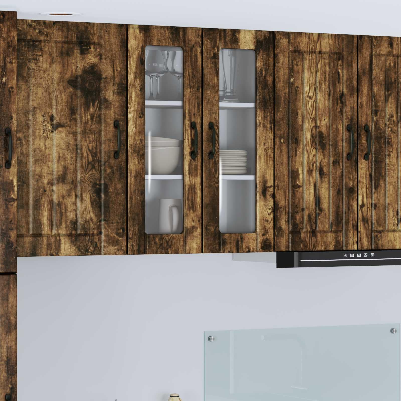 Küchenschrank Geräucherte Eiche, 60x31x80cm Holzwerkstoff, Langlebiger Küchenschrank mit Stauraum, Modernes Design für Kochutensilien, Innenbereich