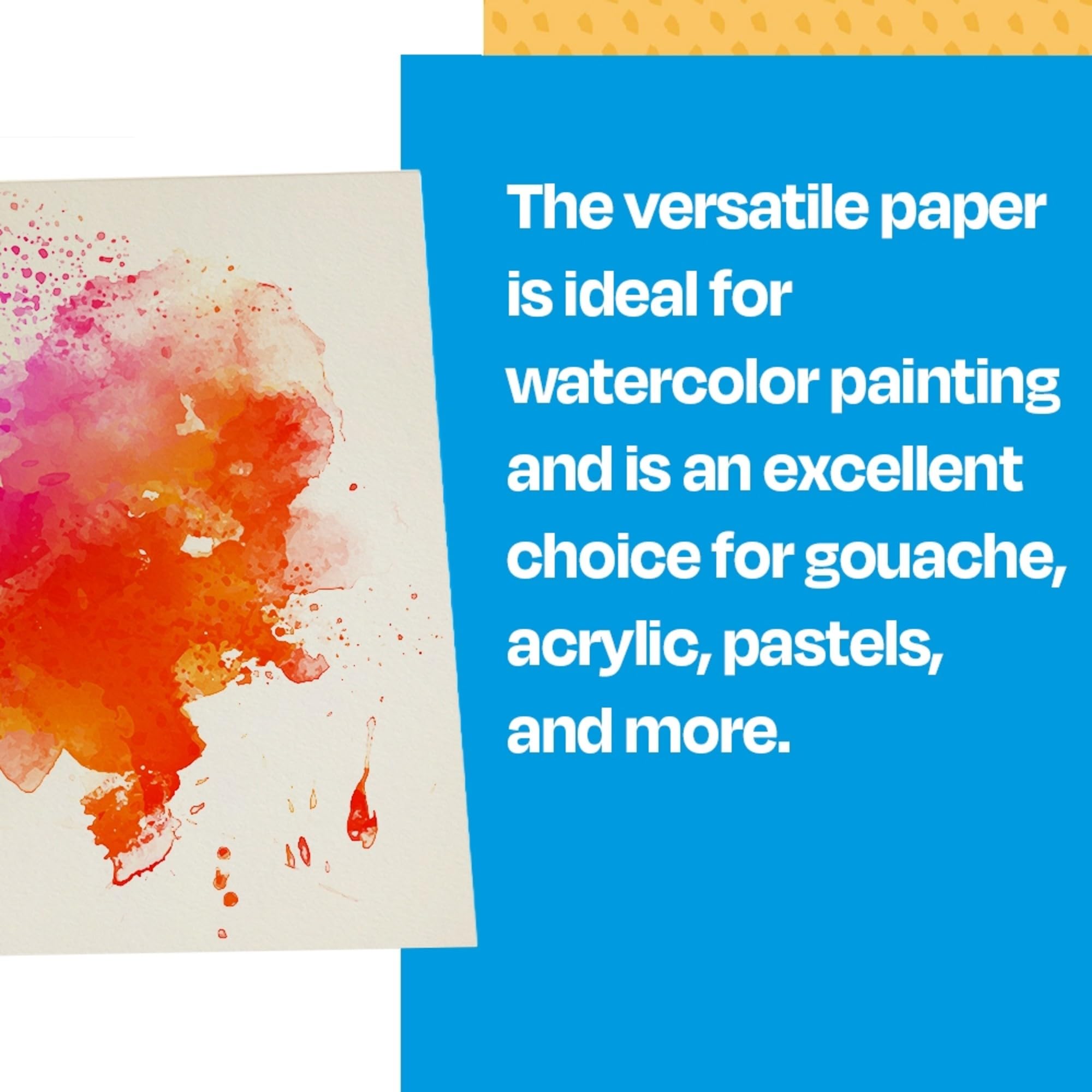 Sax Economy Lot de 50 feuilles de papier aquarelle Blanc 18 x 24 kg