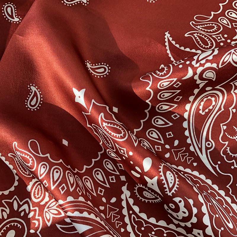 100% Mulberry Silk Neck Scarf 21''x21'' Small Square Hair Scarf for Women Men Lightweight Bandana Envelope Package4