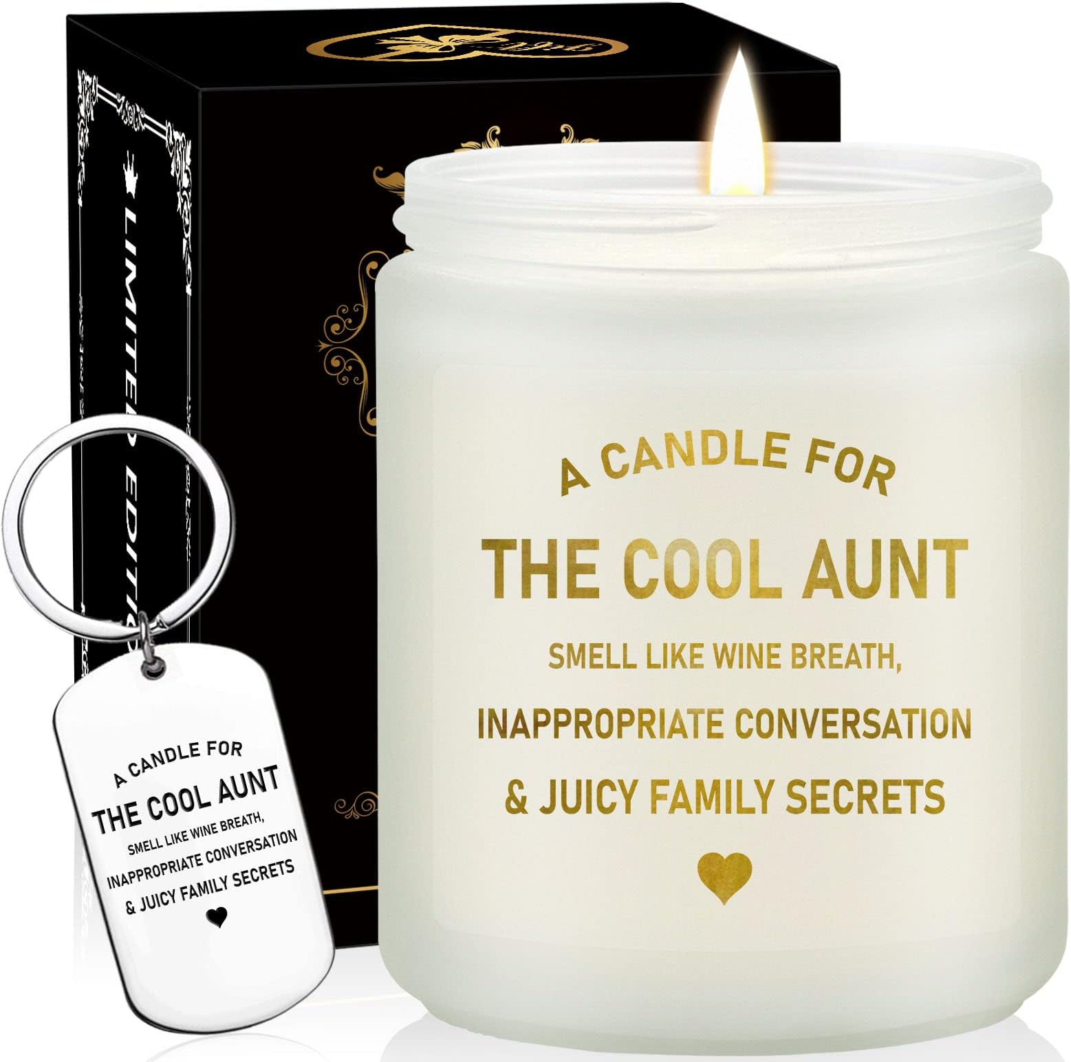 Volufia Aunt Gifts from Niece, Nephew - Birthday Gifts for Aunt - Best Aunt Ever Gifts, Aunt Mothers Day Gifts, Promoted to Aunt Present - Funny Aunt Lavender Candle Gifts