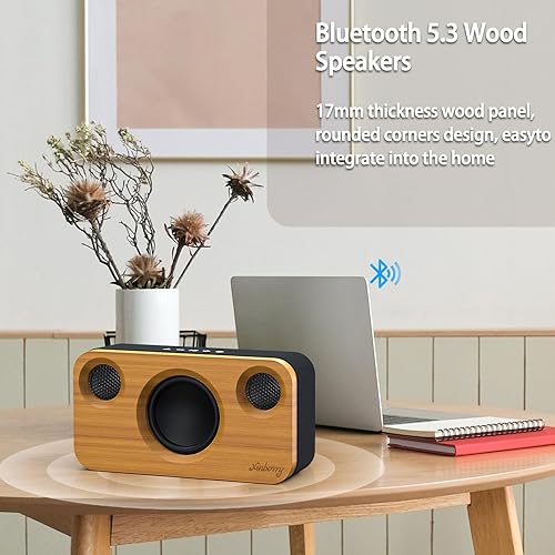 Miniatura 5 de Altavoz Bluetooth con graves profundos, altavoz portátil inalámbrico de 40 W (pico) con TWS, AUX, tarjeta TF, sonido estéreo, sincronización de