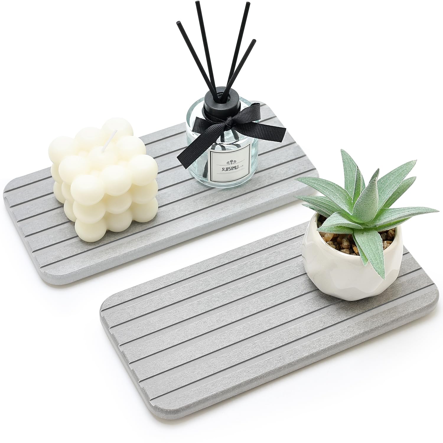Diatomaceous Earth Dish Drying Mat for Kitchen Sink Bathroom Counter Trays Water Absorbing Stone Drying Tray Diatomite Soap Dish Coasters Absorbent Stone Quick Dry Sink Trays Kitchen Accessories
