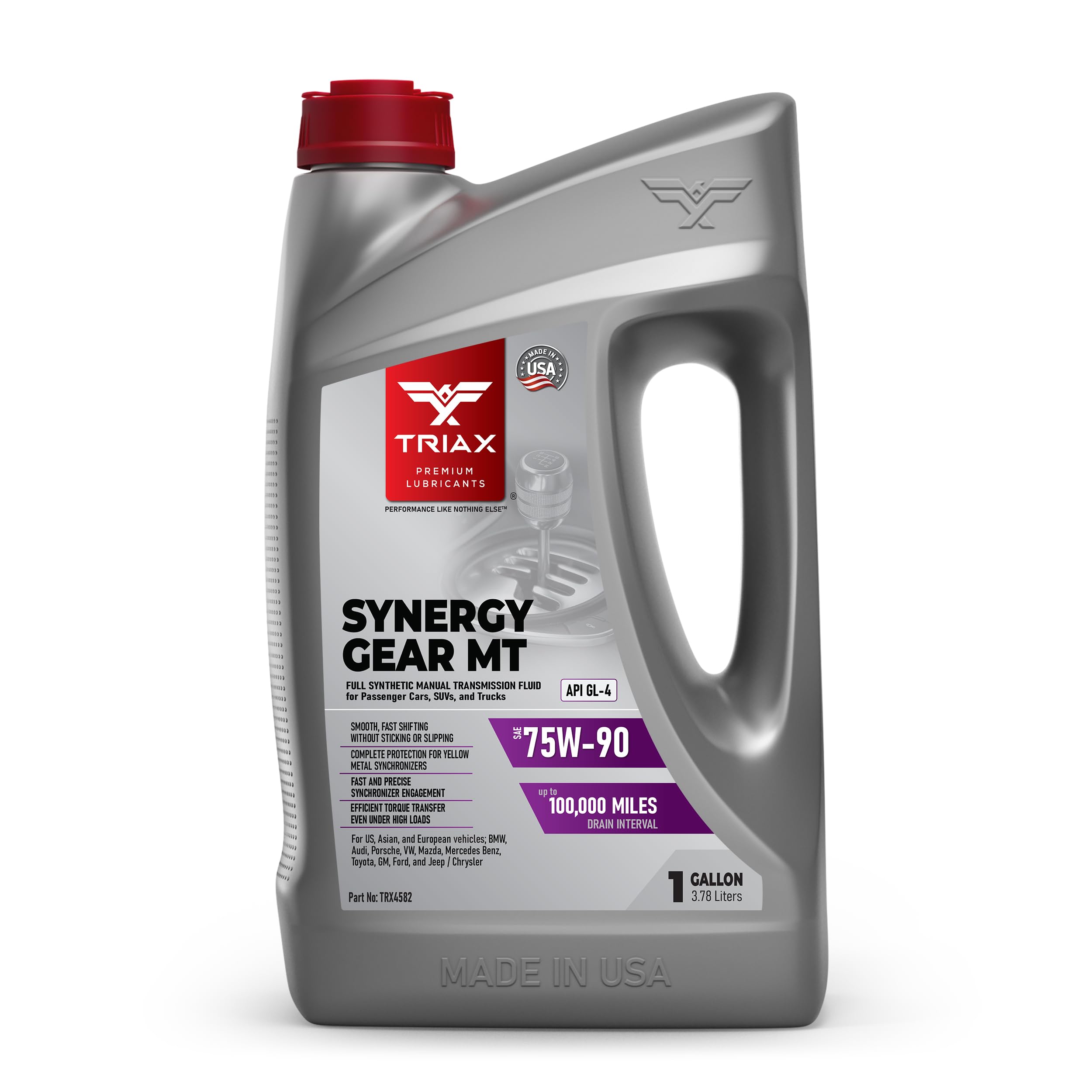 TRIAX Synergy Gear MT 75W-90 GL-4 Full Synthetic Manual Transmission Fluid 1 gallon
