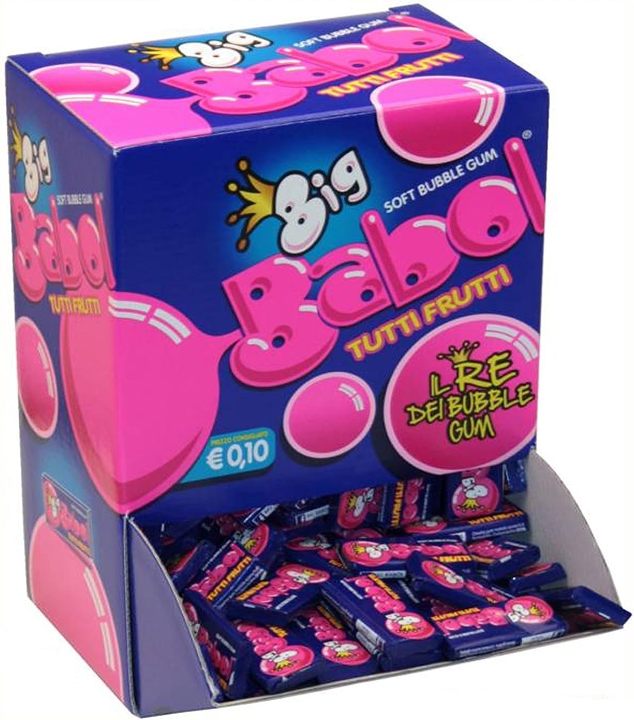 50 Chewing Gum Big BABOL Tutti Frutti Bubble Gum Soft Strawberry All Fruit