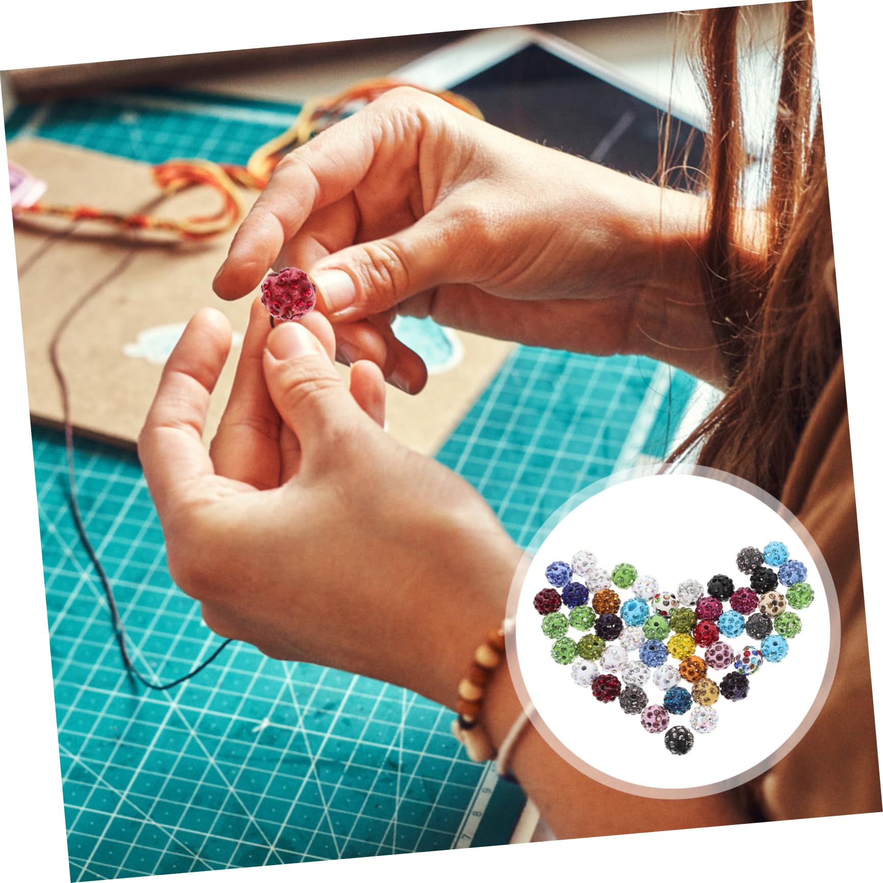 jojofuny 5 Sätze Spacer Perlen Für Schmuckherstellung Strass Perlen Polymer Für Diy Armbänder Für Bastelprojekte Und Dekorationen 50 Stück * 5