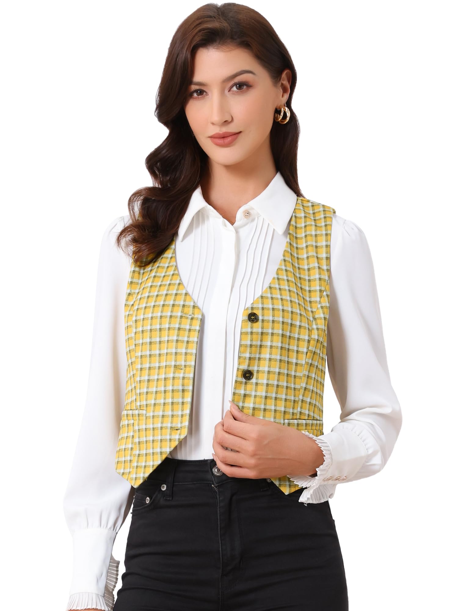 Allegra K Womens Waistcoat Steampunk Dressy Sleeveless Jacket Versatile Racerback Suit Vests