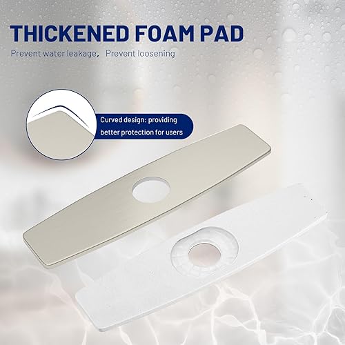 Miniatura 5 de BWE Cubierta de orificio para fregadero, placa de cubierta a juego, grifo de fregadero de cocina de un solo orificio o grifo de baño, 1-3 agujeros,