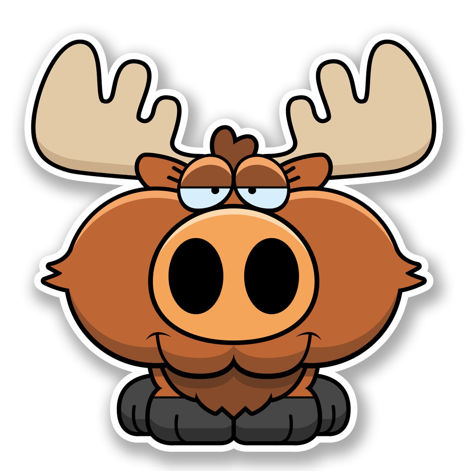 Destinationvinyl Multi 2 X 10Cm Moose Vinyl Sticker Laptop Helmet Bike Car Skater Roller Derby #5718 (10Cm X 10Cm)
