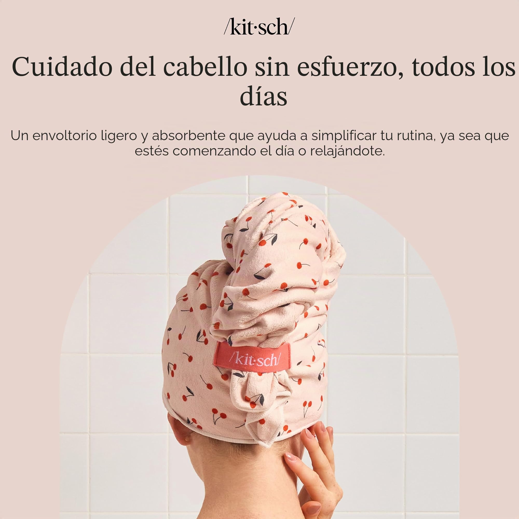 Kitsch Toalla de microfibra XL para mujer, toalla de microfibra, súper absorbente, de secado rápido, antiencrespamiento, para cabello largo y corto, turbantes para mujer, envoltura de cabello húmedo y