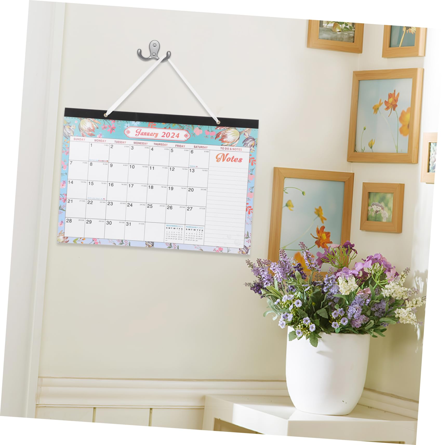 VILLCASE 4 Pz Calendario da parete 20 Calendario 20 2025 Calendario mensile 20 decorazione parete decorazione muro calendario per l'uso quotidiano domestico calendario mensile festivo
