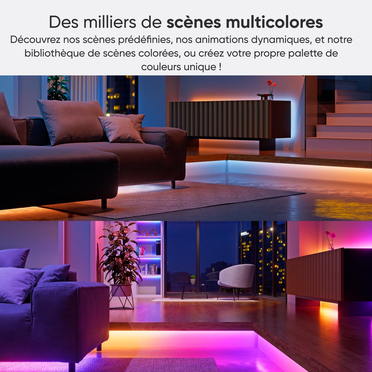 Nanoleaf Matter Lightstrip HD Multicolore 5M, Ruban LED Adressable RGB IC Connecté - Bande LED Sync Musique et Écran, Contrôle Wi-Fi Appli & Vocal (Compatible avec Alexa Apple) Gaming Essentials