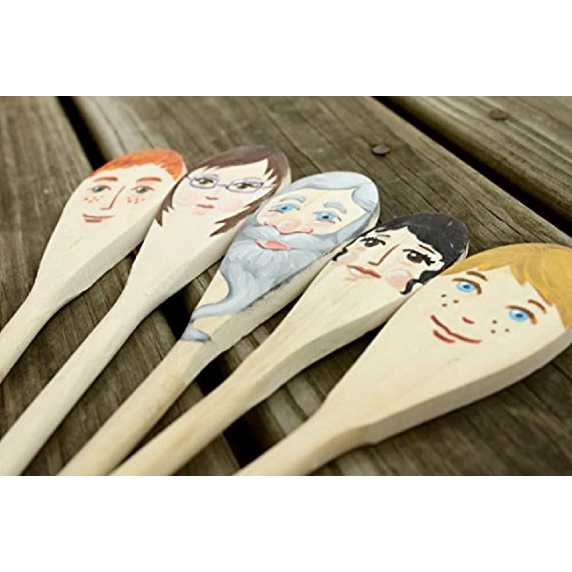Kitchen Wooden Spoons Mixing Baking Serving Utensils Puppets 10 In - 12 Pack - Image 5