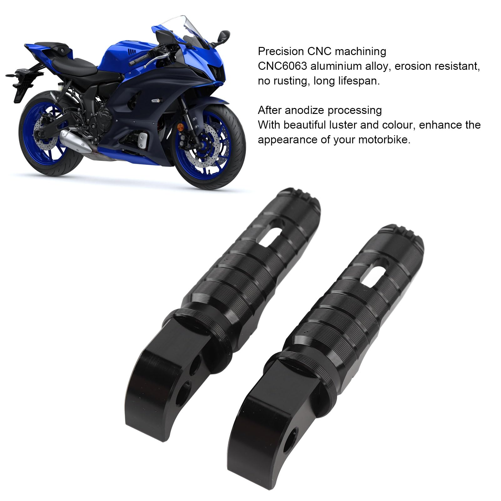 Amazon.com: Motorcycle Foot Pegs, Aluminum Alloy Anodizing Rear