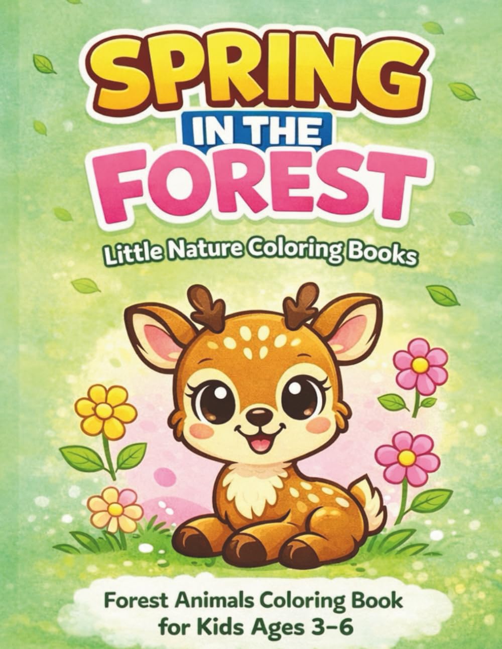 SPRING IN THE FOREST: Little Nature Coloring Books, Cute & Easy Forest Animals Coloring Book for Kids Ages 3-6 (In the Forest: Forest Animals Coloring Book for Kids Ages 3–6)