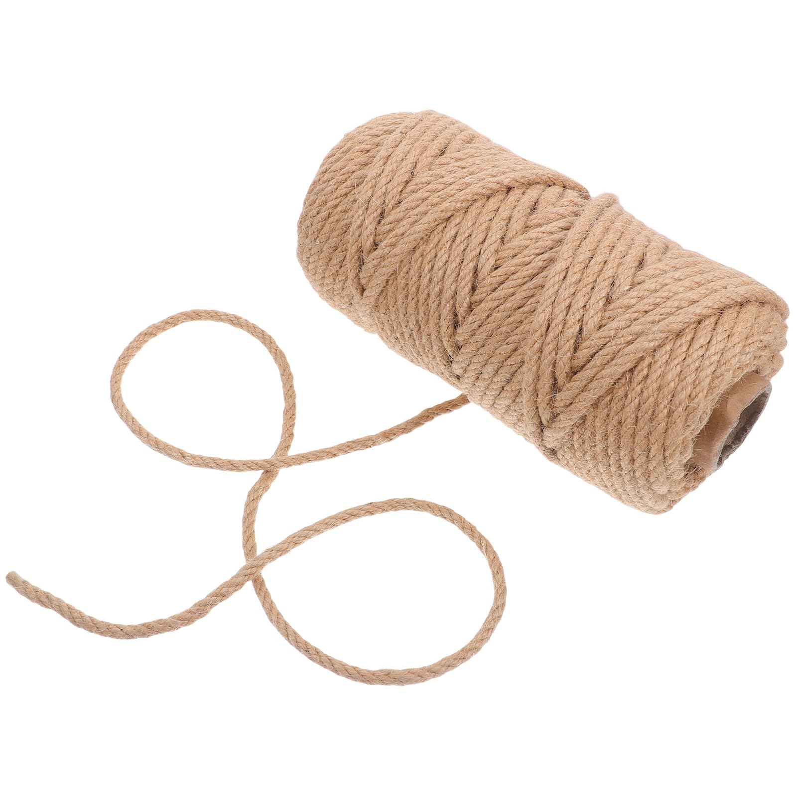 Cuerda de Yute Trenzada 1 Rollo 45 Metros Khaki para Manualidades