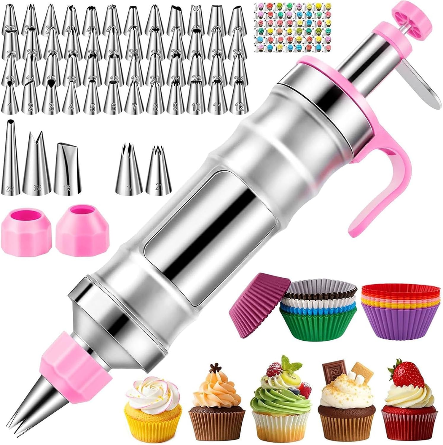 164Piece Baking Tool Set Includes Piping Nozzles and Silicone for Home Use Professional Coating Piping Set