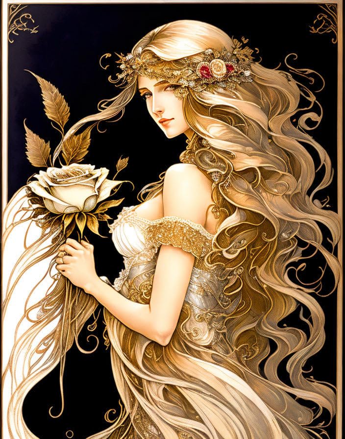 Affiches sur toile femme cheveux miel équitation 58x90 cm