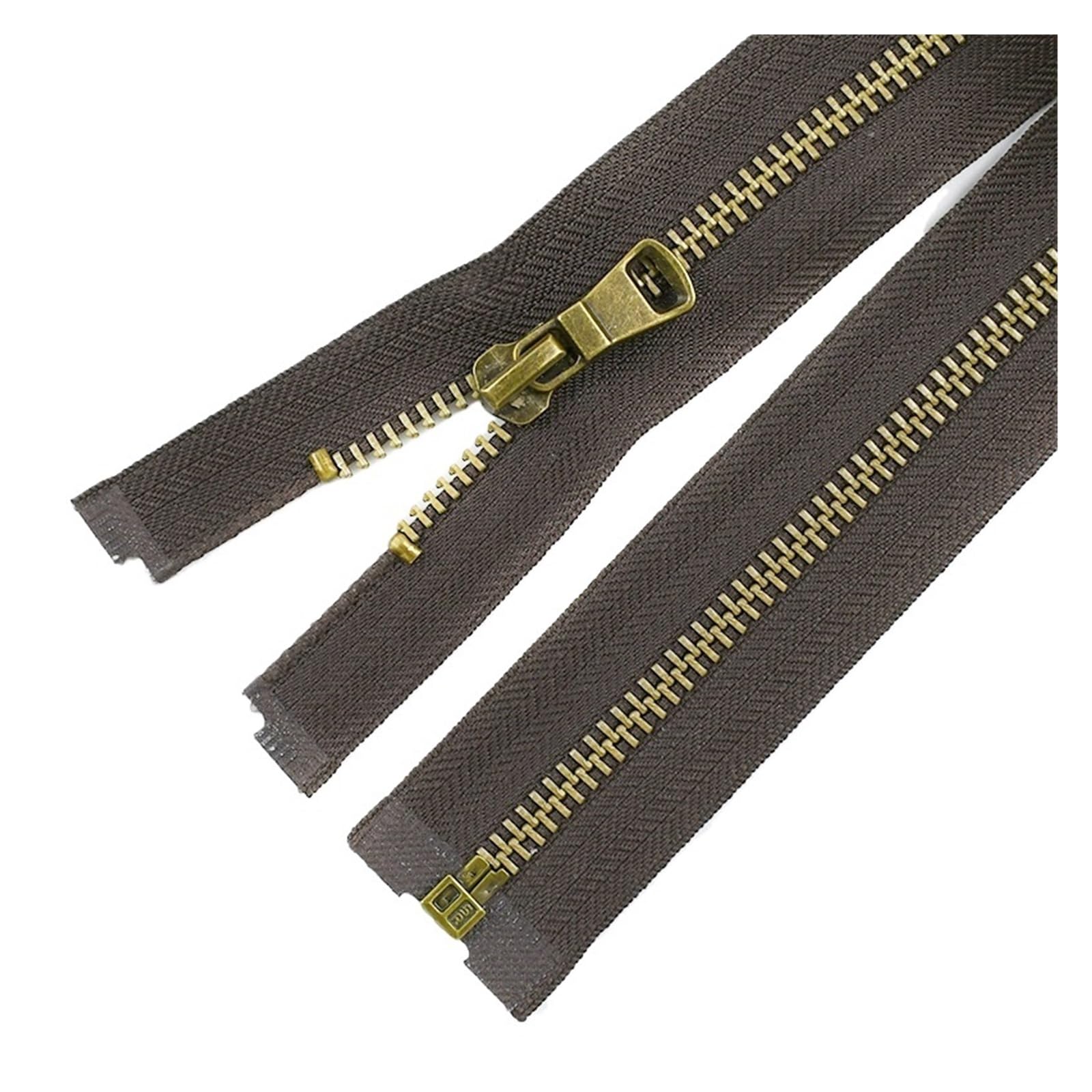 Zamek błyskawiczny 5/10 sztuk | #5 Metalowe zamki błyskawiczne o długości 40-80 cm(XP013-Coffee,No5-40cm10Pcs)