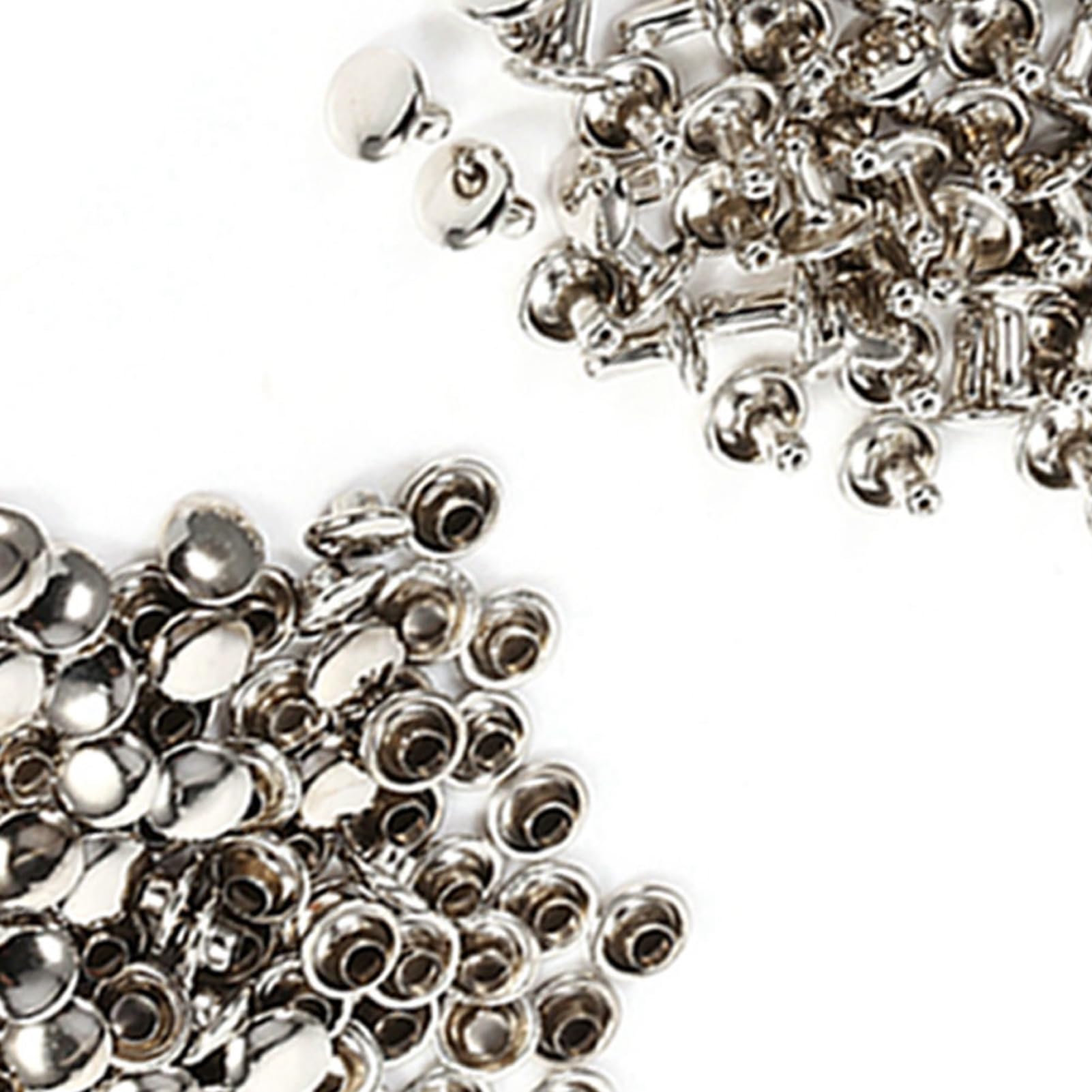 100 Set Rivetti In Acciaio Inox Per Pelletteria - Argento, Per Riparare Vestiti, Scarpe E Accessori Fai Da Te