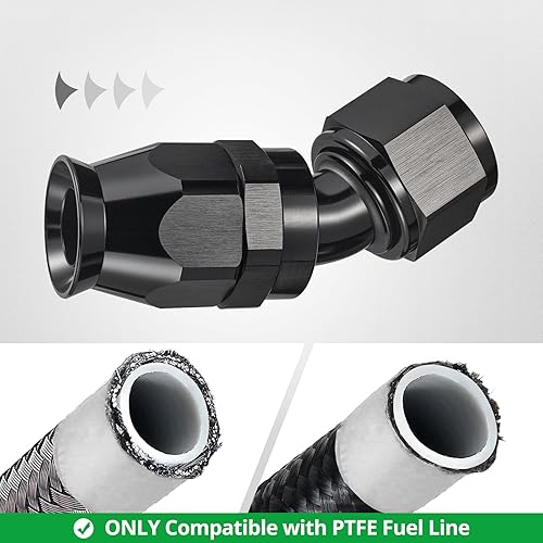 Miniatura 76 de Teflon E85 - Adaptador para manguera de combustible (NEGRO)