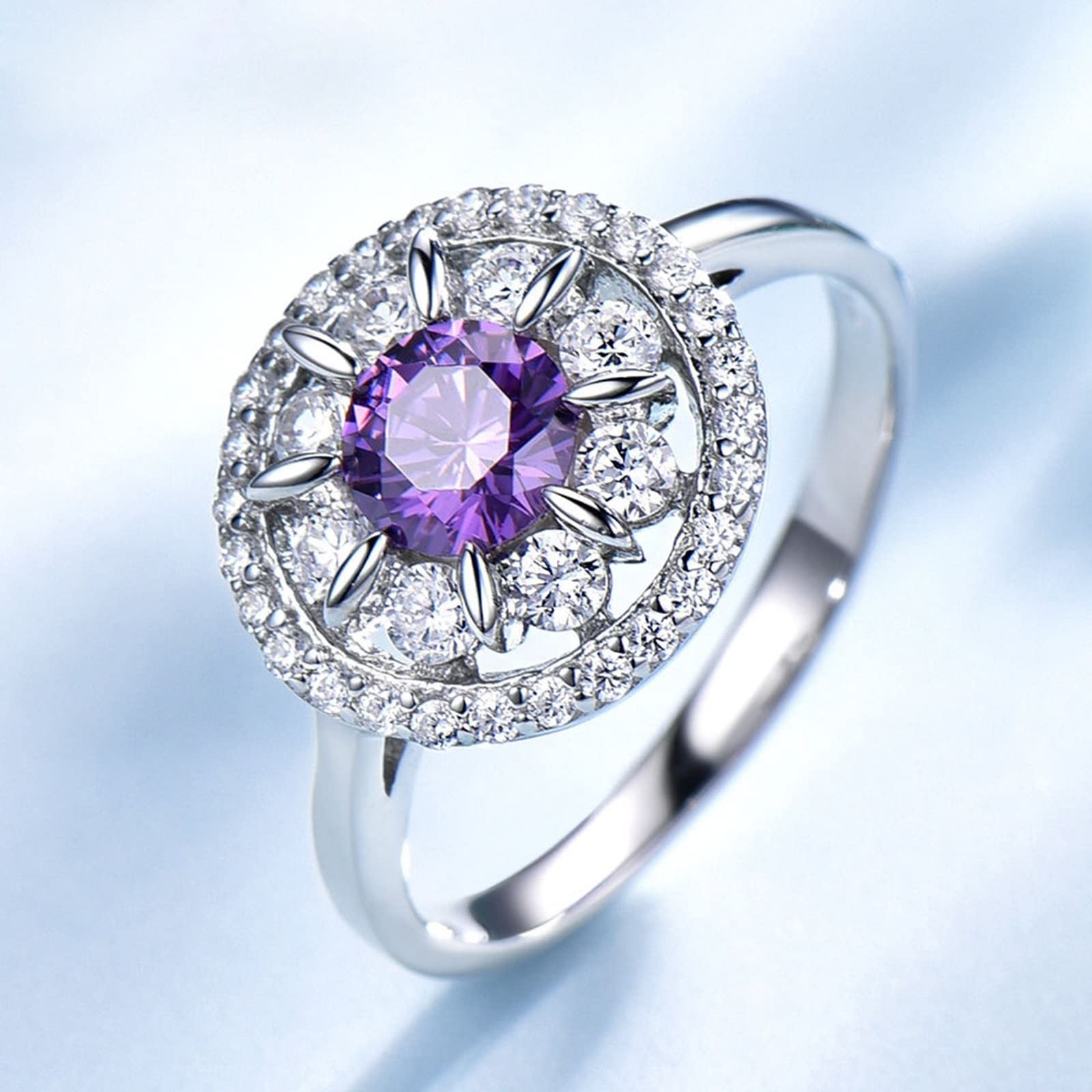 Conjuntos de joyas de boda para mujer, plata de ley, conjuntos de joyas nupciales, aretes de flores de plata, collar y anillo de joyería para novia