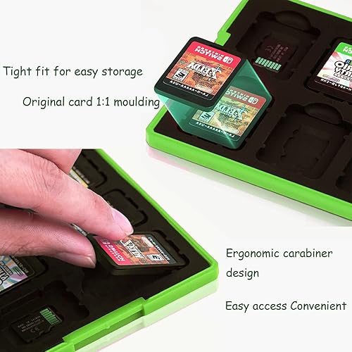 Miniatura 3 de doepeBAE Funda para tarjetas de juego para Nintendo Switch, soporte portátil para tarjetas de juego, funda rígida de almacenamiento de tarjetas de
