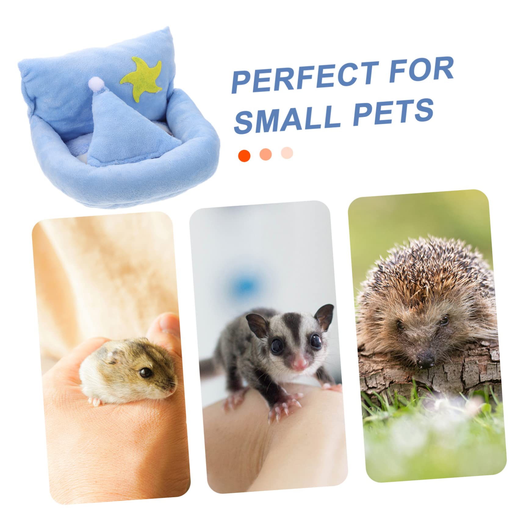 SUPVOX 3piezas Cama De Peluche para Hámster y Roedores para Erizos y Chinchillas para Invierno
