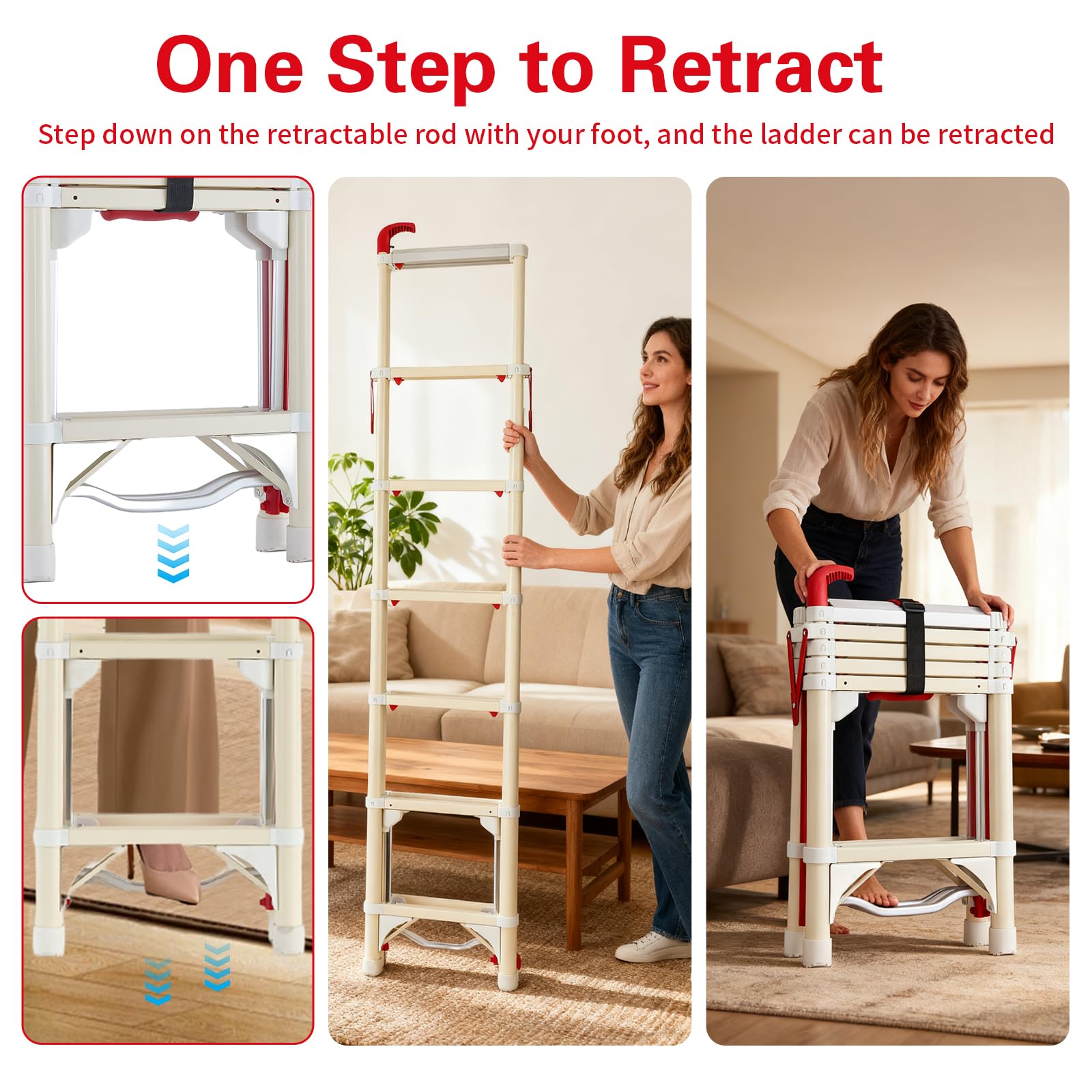 Snapklik.com : Step-Triggered Auto Retraction Telescoping Extension ...