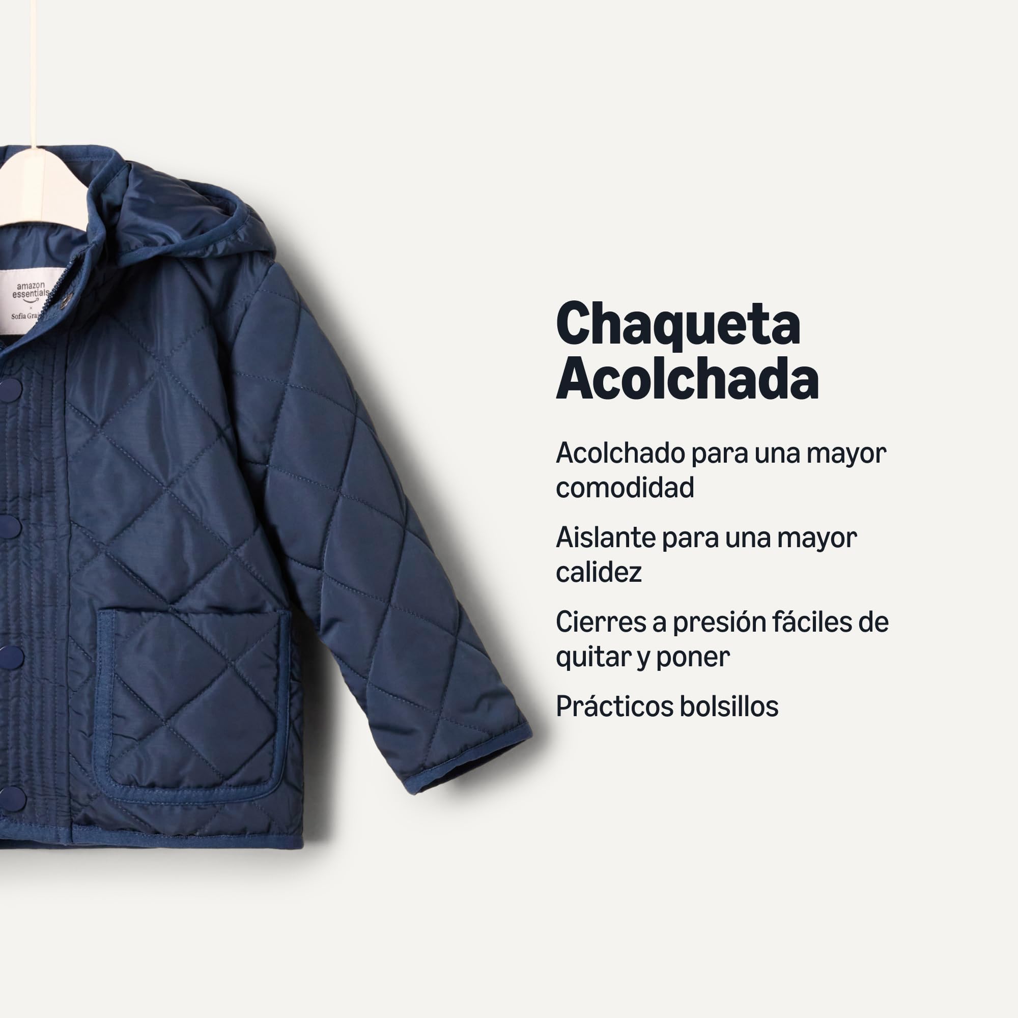 Amazon Essentials Unisex bebé Chaqueta Acolchada con Capucha