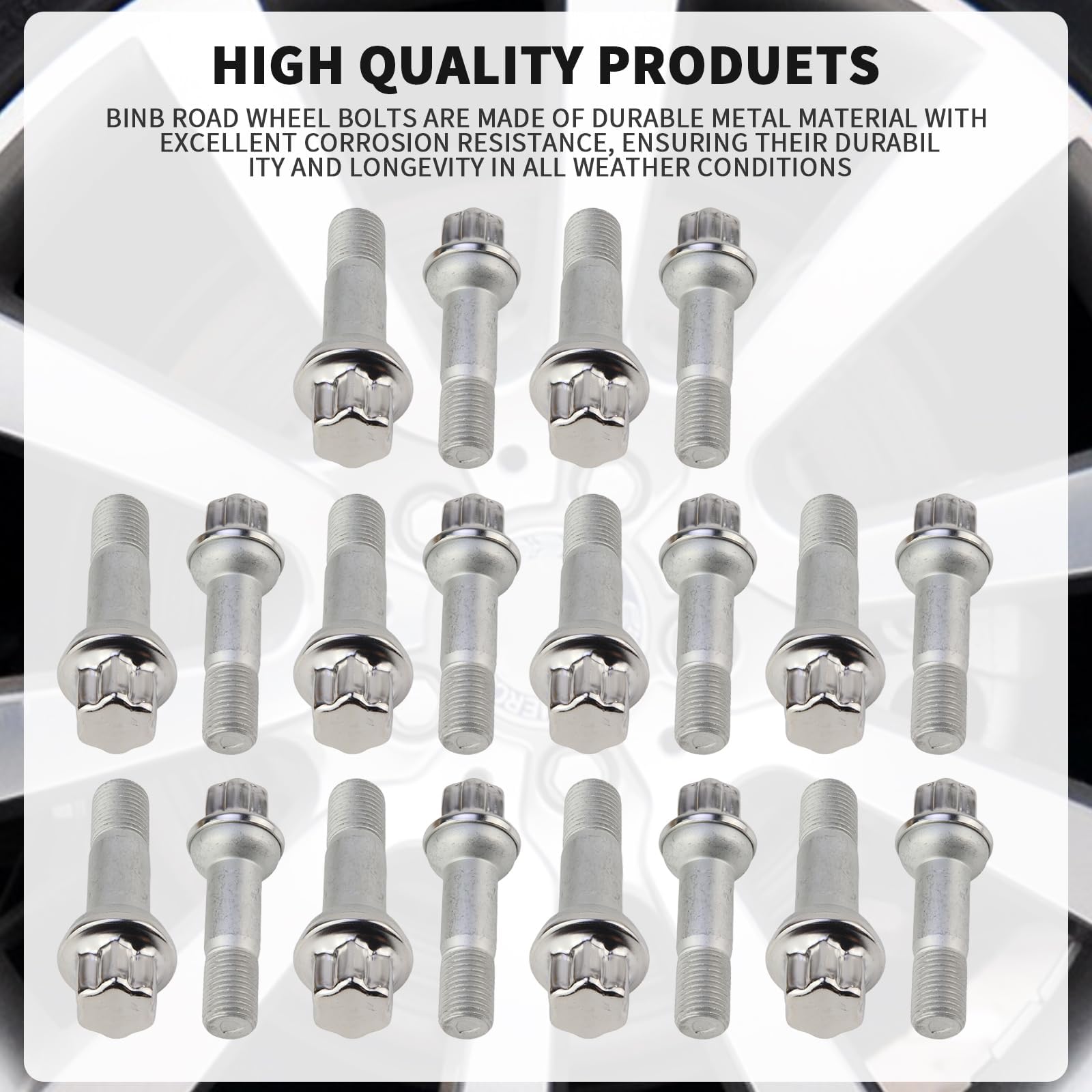 20 sztuk nakrętek kołowych 14 mm x 1,5 kołek ze stali nierdzewnej pasuje do Mercedes Benz GLE320 GLE400 ML500 S550 CL63 ML350 CL500 GL450 GLS450 S400 S500 S600 S63 0000 99054 07