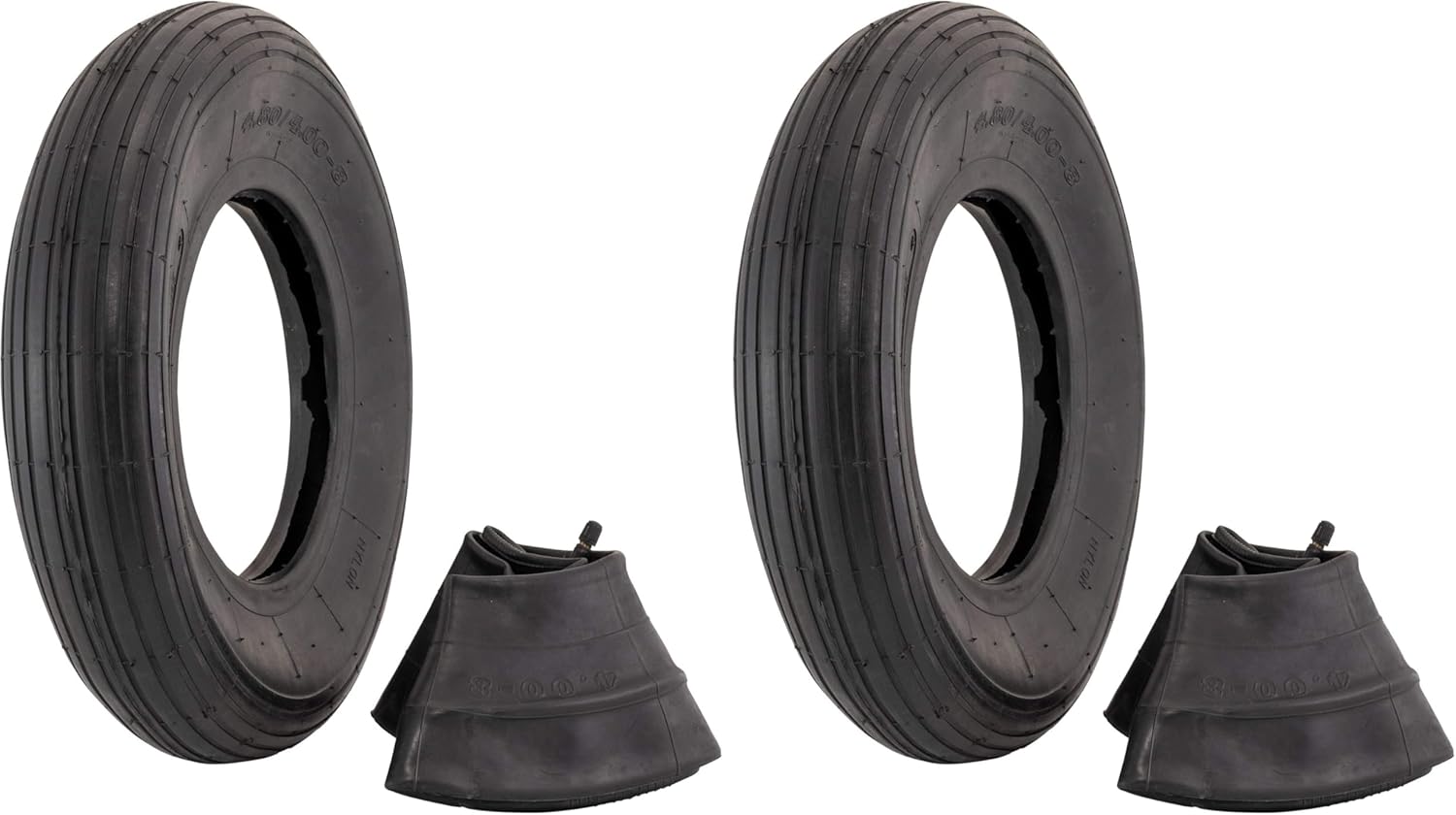 Marathon Industries 4.80/4.00-8" Replacement Pneumatic Wheel Tire and Tube (3-(Pack))