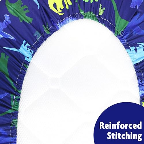 Miniatura 6 de Sábana de moisés para bebé, elástica, ultra suave, universal para rectángulo ovalado y reloj de arena, cesta de moisés de dinosaurio